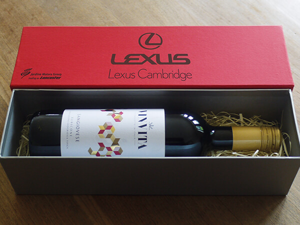 Branded shop wine boxes